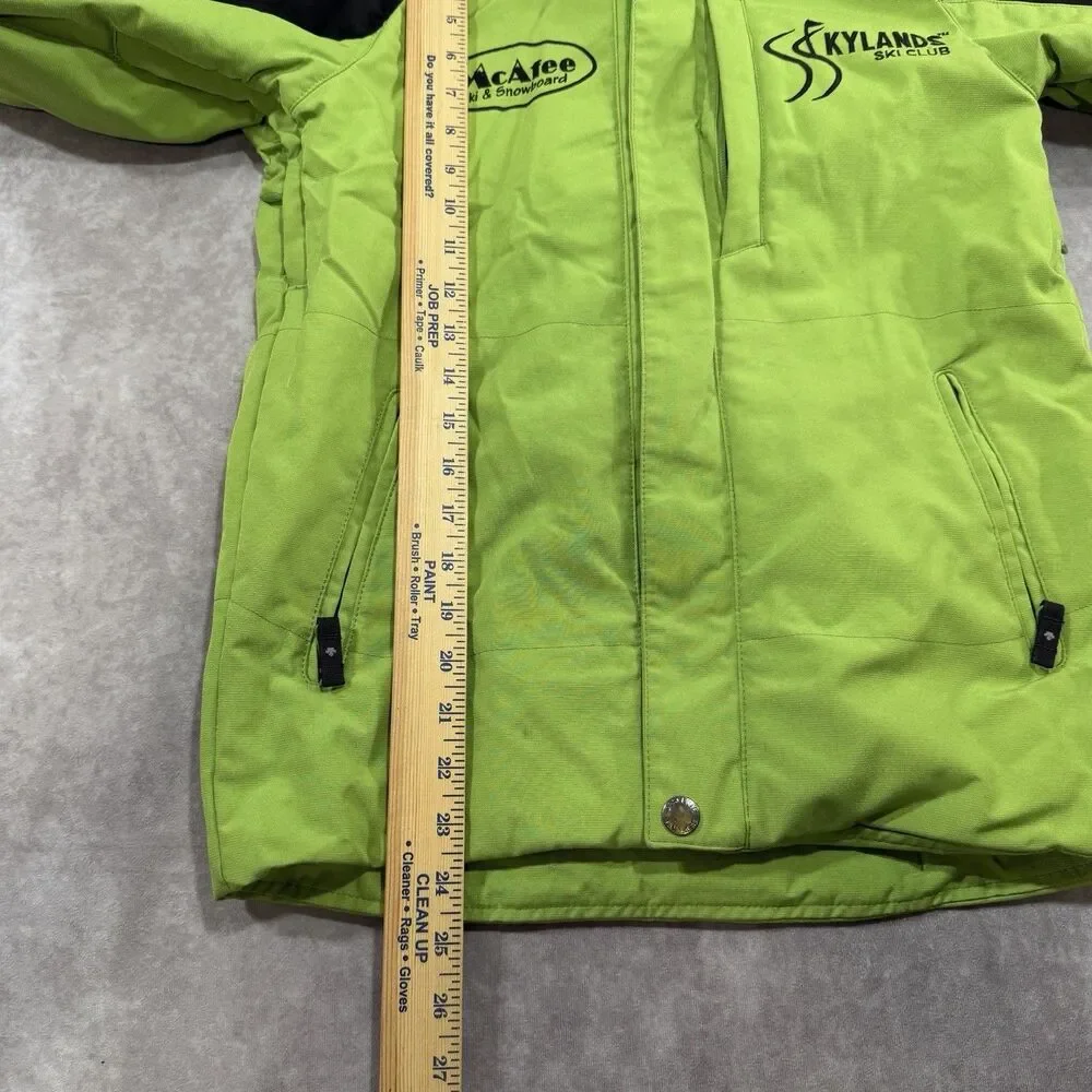 Descente Ski Green Jacket Mountain Creek Junior Size 12